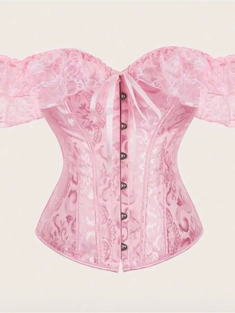 Pink Ruffle Corset Top - Picture 1 of 3